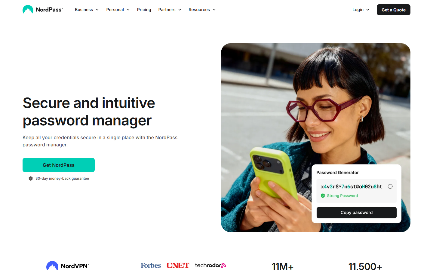 NordPass Password Manager 介紹頁